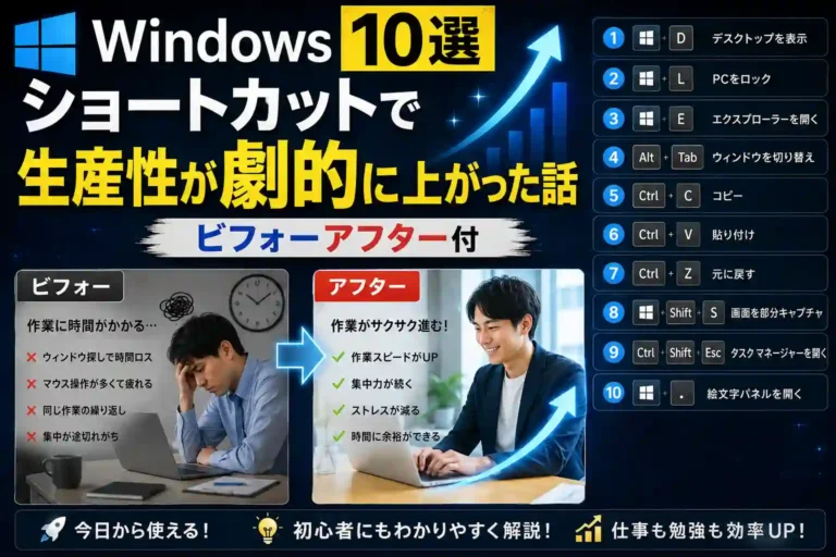 Windowsショートカット10選で生産性が劇的に上がった話|ビフォーアフター付 9 Windowsショートカット10選で生産性が劇的に上がった話