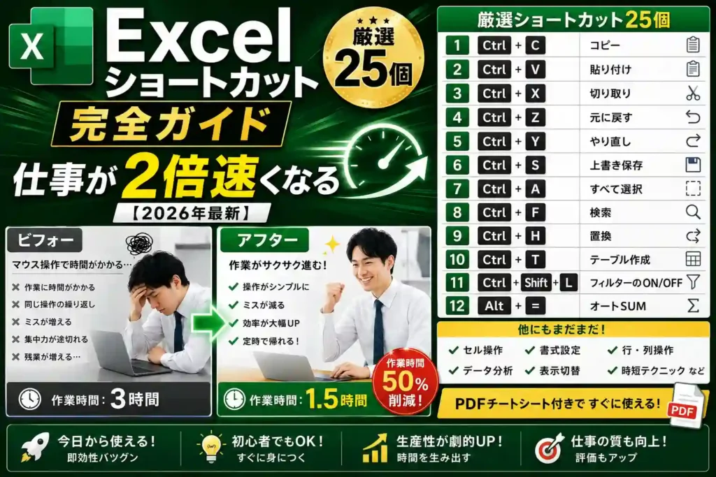 Excelショートカット完全ガイド